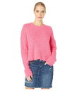 ウミーユアムーム レディース ニット・セーター アウター Cropped Varsity Sweater Dazzling Pink Knubby Knit