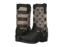 ドゥランゴ メンズ ブーツ・レインブーツ シューズ Flag Harness 11 Boot Black/Charcoal/Grey