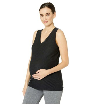 ビヨンドヨガ レディース シャツ トップス Maternity All About It Split Back Tank Top Darkest Night