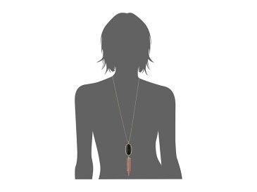 ケンドラスコット レディース ネックレス・チョーカー・ペンダントトップ アクセサリー Rayne Necklace Rose Gold/Black Granite