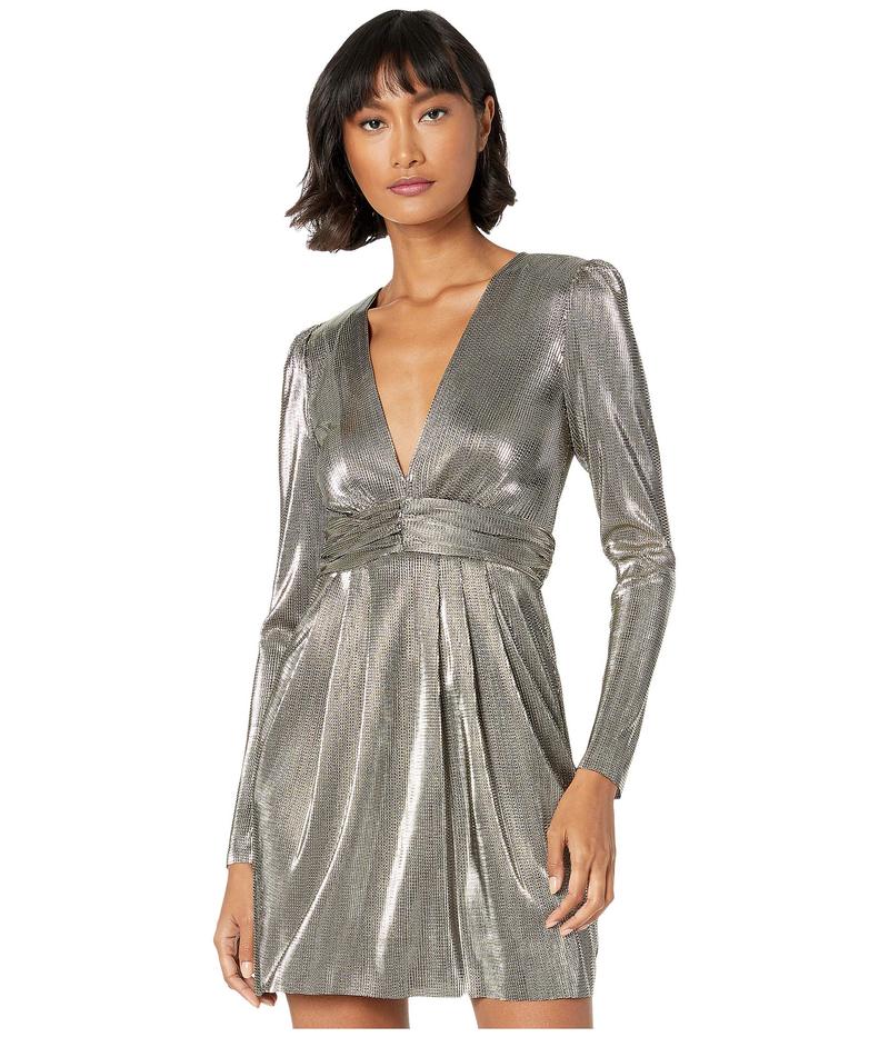 BCBジェネレーション レディース ワンピース トップス Metallic Empire Waist Dress TOM6263885 Gold