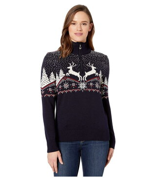 ダールオブノルウェイ レディース ニット・セーター アウター Christmas Feminine Sweater Navy/Off-White/