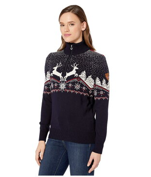 ダールオブノルウェイ レディース ニット・セーター アウター Christmas Feminine Sweater Navy/Off-White/