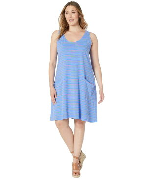 フレッシュプロデュース レディース ワンピース トップス Plus Size Promenade Stripe Drape Dress Periwinkle