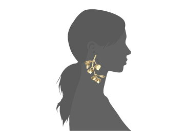 ケネスジェイレーン レディース ピアス・イヤリング アクセサリー Branch with Leaf Pierced Earrings Satin Gold