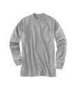 カーハート メンズ シャツ トップス Flame-Resistant Force Cotton Long Sleeve T-Shirt Light Gray