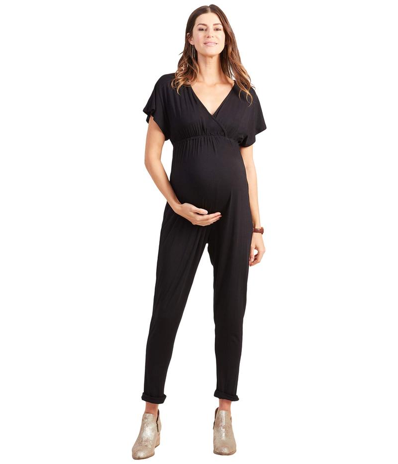 イングリッド&イザベル レディース ジャンプスーツ トップス Maternity Crossover Jumpsuit Black