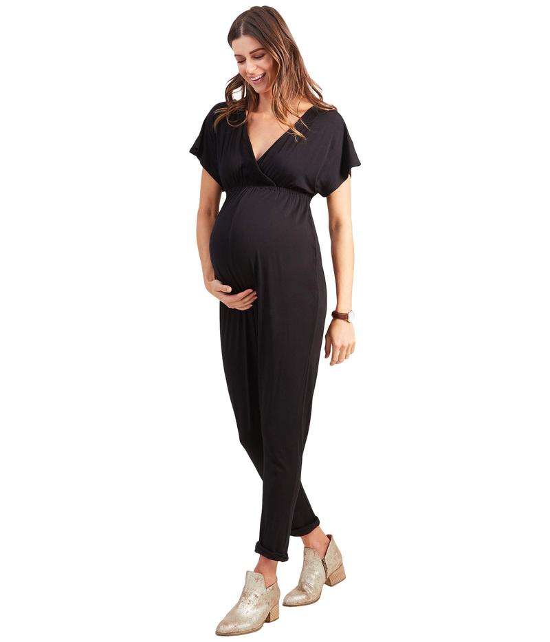 イングリッド&イザベル レディース ジャンプスーツ トップス Maternity Crossover Jumpsuit Black