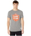 オリジナルレトロブランド メンズ シャツ トップス Vintage Tri-Blend Lone Star Beer T-Shirt Streaky Grey