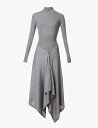 【送料無料】 アライア レディース ワンピース トップス Turtleneck split-side cashmere and silk-blend midi dress GRIS CHINE