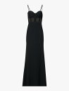 【送料無料】 アレキサンダー・マックイーン レディース ワンピース トップス Sweetheart-neck corseted woven maxi dress Black