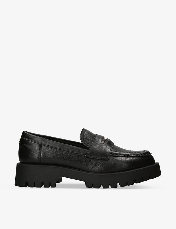 ̵ ٥顦ȡ ǥ ˡ 塼 Stomper 2 strap-detail leather loafers BLACK