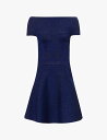 【送料無料】 アライア レディース ワンピース トップス Dance fit-and-flare wool-blend mini dress BLEU ROYAL