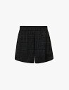 【送料無料】 ジバンシー レディース ハーフパンツ・ショーツ ボトムス Logo-pattern mid-rise woven shorts BLACK