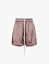 【送料無料】 リックオウエンス レディース ハーフパンツ・ショーツ ボトムス Drawstring-waistband mid-rise woven shorts AMETHYST