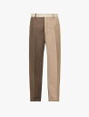 【送料無料】 トムブラウン メンズ カジュアルパンツ ボトムス Fun-Mix straight-leg relaxed-fit wool trousers DARK BROWN