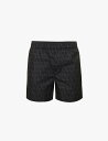 【送料無料】 ヴァレンティノ メンズ ハーフパンツ・ショーツ ボトムス Brand-print regular-fit swim shorts Iconograph Black Black