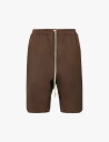 【送料無料】 リックオウエンス メンズ ハーフパンツ・ショーツ ボトムス Basket Swingers relaxed-fit stretch-cotton shorts BROWN