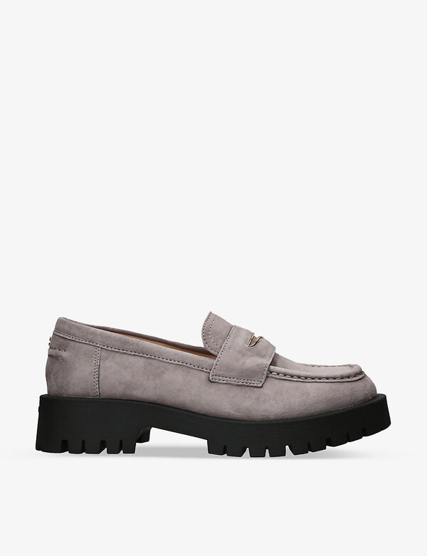 ̵ ٥顦ȡ ǥ åݥ󡦥ե 塼 Stomper 2 strap-detail suede-leather loafers GREY