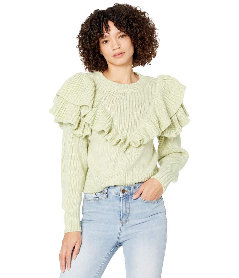 ~NsN fB[X jbgEZ[^[ AE^[ Carice Ruffle Knit Sage