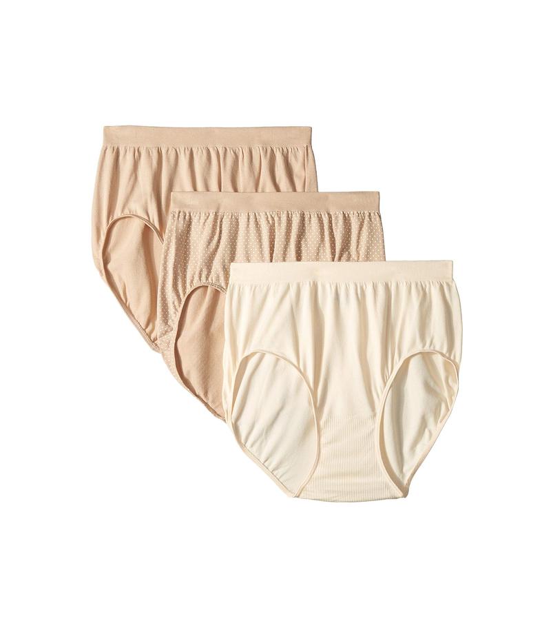 バリ レディース パンツ アンダーウェア Comfort Revolution Seamless Briefs 3-Pair White/White/White
