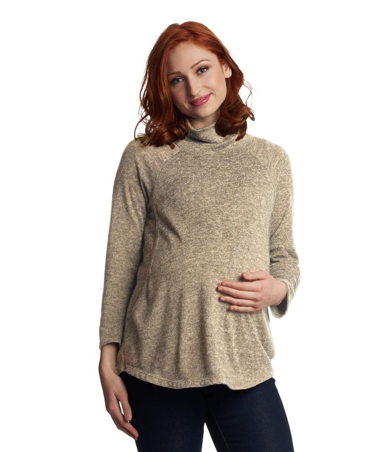 エヴァリーグレー レディース ニット・セーター アウター Teresa Maternity/Nursing Sweater Mocha