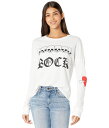 ローレンモシ レディース シャツ トップス Luella Skull Lip Crop Tee White