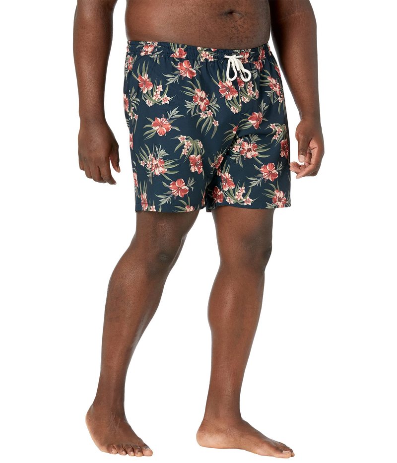 ジョニー ビッグ メンズ ハーフパンツ・ショーツ 水着 Big & Tall Floral Stretch Swim Shorts Rust