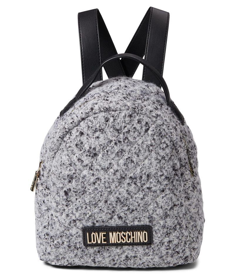 ラブ モスキーノ レディース バックパック・リュックサック バッグ Borsa Fabric Wool Backpack Gray (Grigio)/Black (Nero)