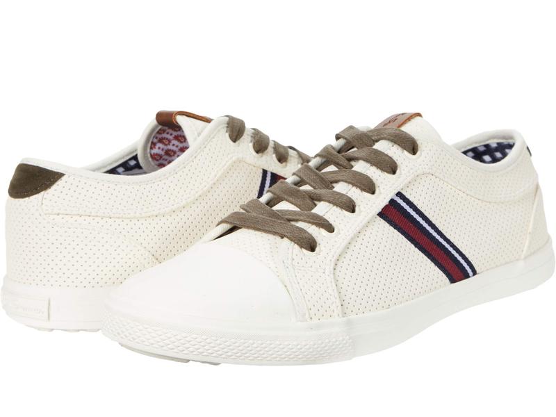 ベンシャーマン メンズ スニーカー シューズ Madison Ox White/Olive