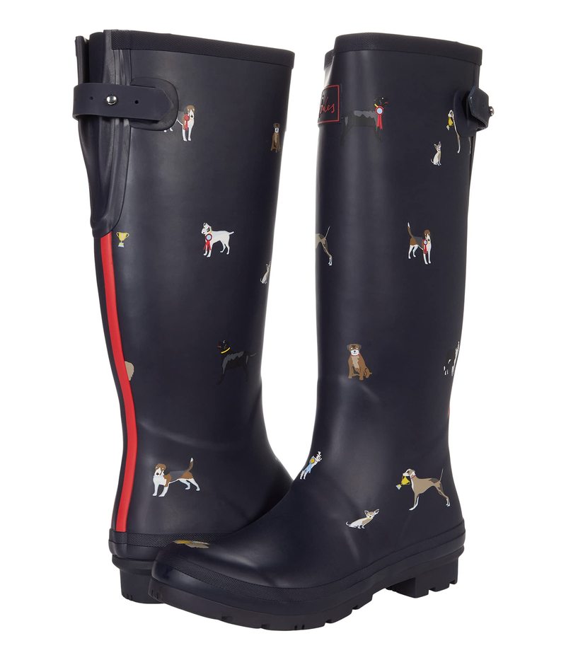 ジュールズ レディース ブーツ・レインブーツ シューズ Welly Print Navy Dogs 2