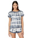 ベラダール レディース シャツ トップス Short Sleeve Pocket Tee Glacier Stripe Dye(4)