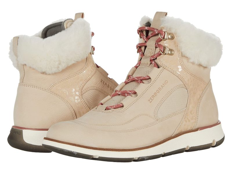 コール ハーン ブーツ レディース コールハーン レディース ブーツ・レインブーツ シューズ 4.Zerogrand Leather Hiker Waterproof Oat Suede/Tumbled Leather/Ivory Fur