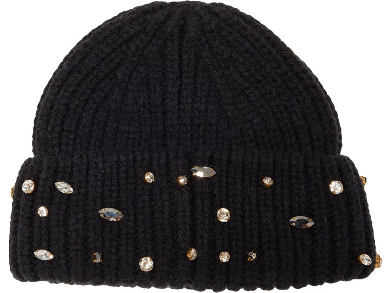 バッジェリーミシュカ レディース 帽子 アクセサリー Wool Beanie w/ Crystals Black