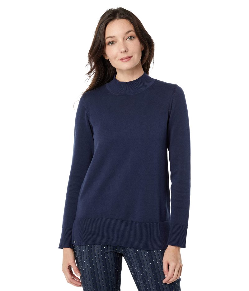 楽天ReVida 楽天市場店リゼッタ レディース ニット・セーター アウター Ellie Organic Cotton Mock Neck Sweater Navy