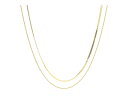 アルジェントヴィーヴォ レディース ネックレス・チョーカー・ペンダントトップ アクセサリー Herringbone Rope Double Necklace Gold