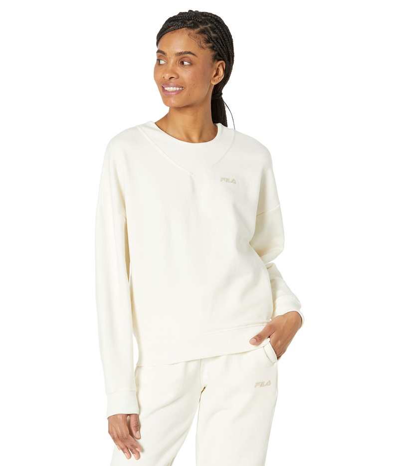 フィラ レディース パーカー・スウェット アウター Stay Sporty Oversized Crew Neck Gardenia