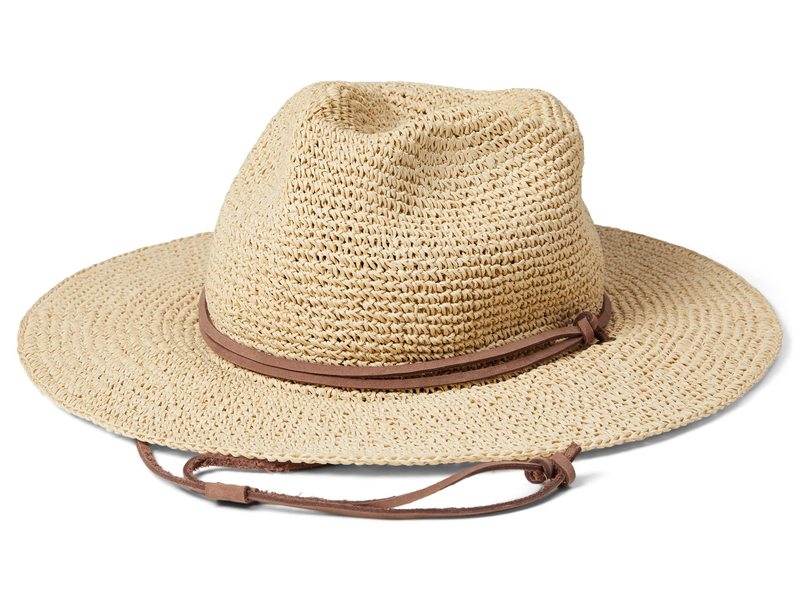 メイドウェル レディース 帽子 アクセサリー Cinched Crochet Straw Hat Light Natural Straw