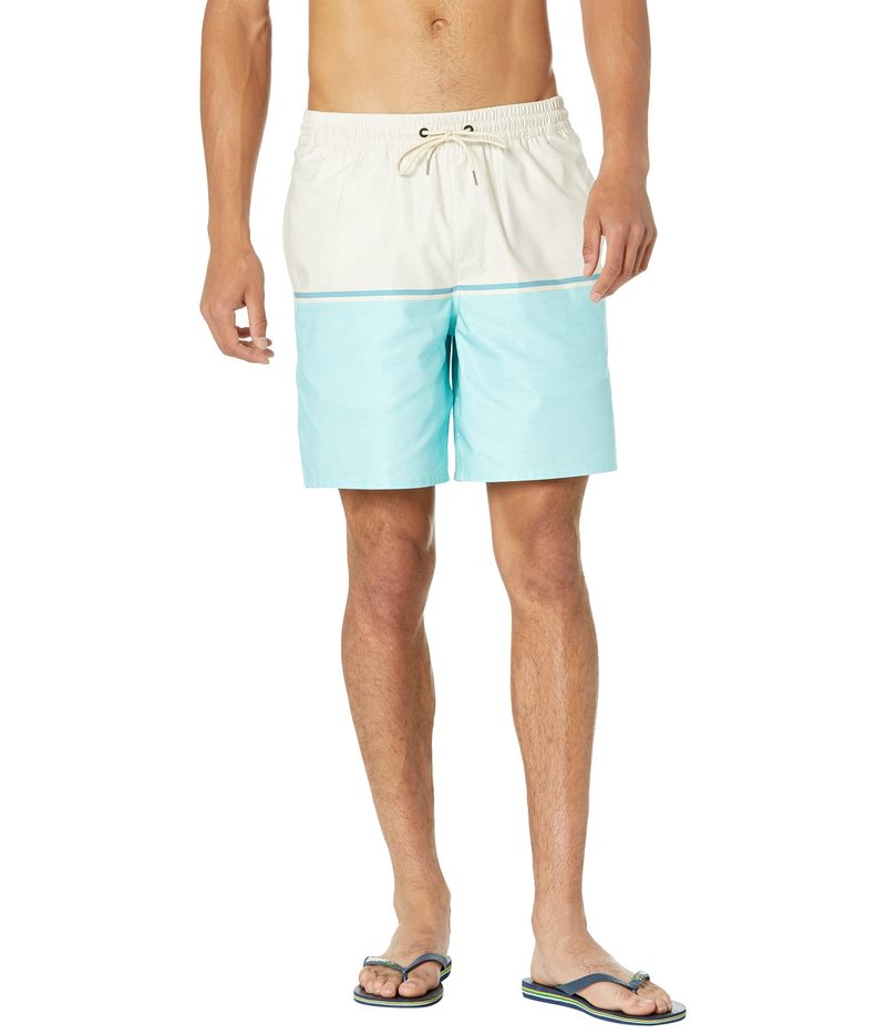 クイックシルバー ウォーター マン メンズ ハーフパンツ・ショーツ 水着 The Deck Stripe Volley 18 Boardshorts Gulf Stream