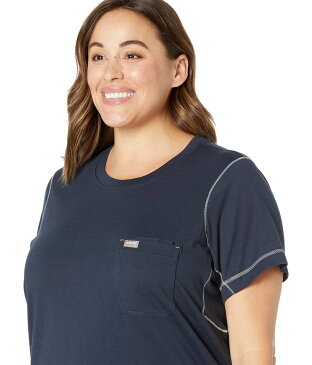 アリアト レディース シャツ トップス Plus Size Rebar Workman Camo Flag T-Shirt Navy