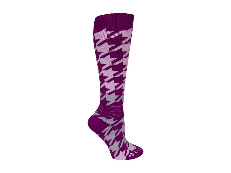 TOOT コロンビア メンズ 靴下 アンダーウェア Houndstooth Over-the-Calf Snowboard Medium Weight 1-Pack Plum