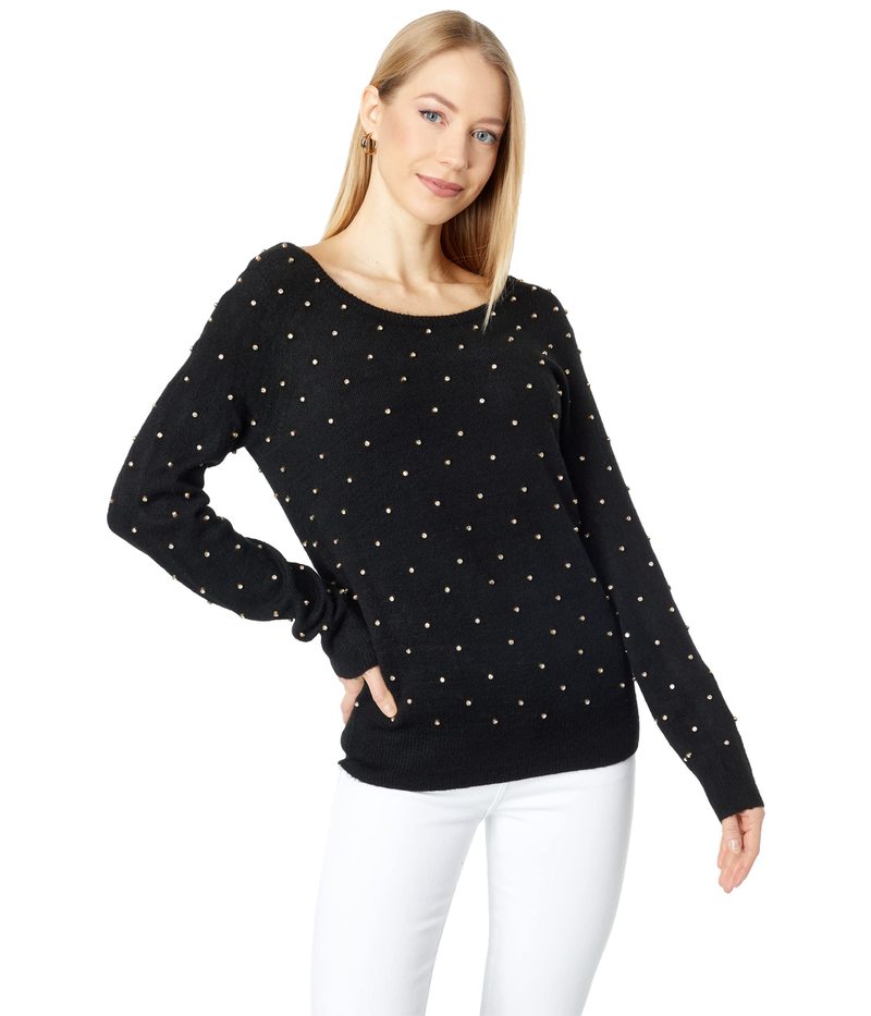 リリーピュリッツァー レディース ニット・セーター アウター Laveta Rhinestone Sweater Black Ritzy Rhinestones