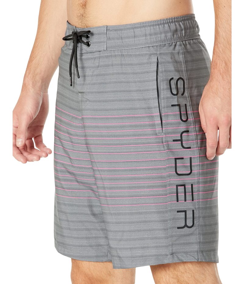 スパイダー メンズ ハーフパンツ・ショーツ 水着 Static Stripe 19" Elastic Waist Boardshorts Ebony