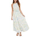 ベラダール レディース ワンピース トップス Halter Maxi Dress Aqua Floral Print