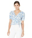 【送料無料】 マンゴ レディース シャツ トップス Cuqui Blouse Medium Blue