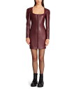 ベッツィジョンソン　ドレス 【送料無料】 ベッツィジョンソン レディース ワンピース トップス Hook Front Vegan Leather Mini Dress Burgundy