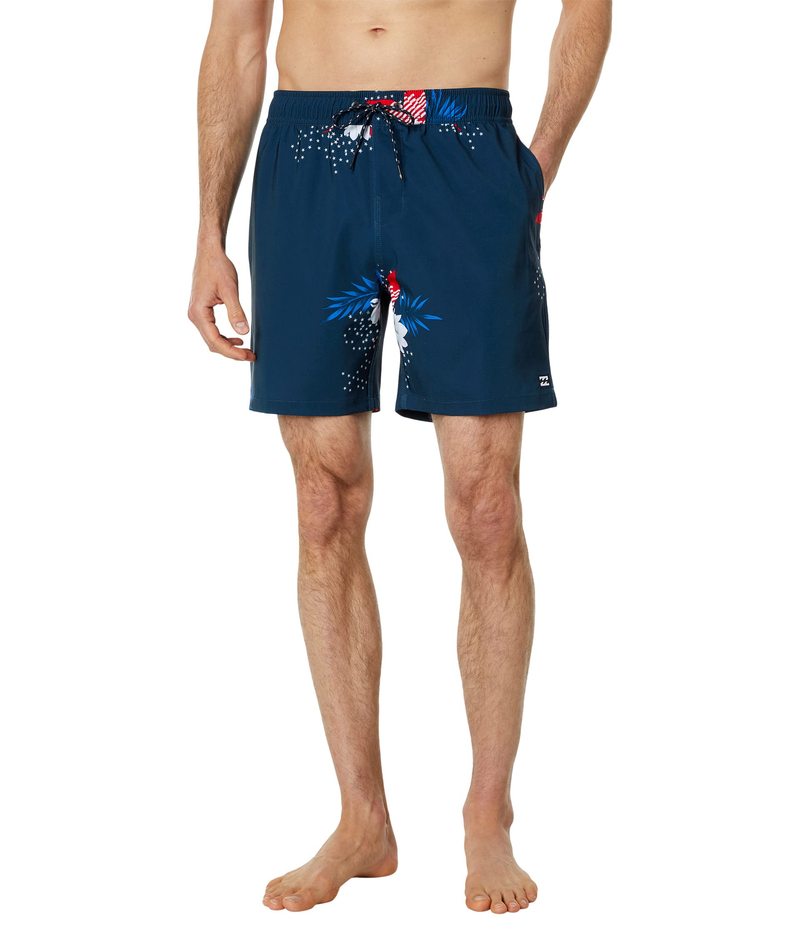 【送料無料】 ビラボン メンズ ハーフパンツ・ショーツ 水着 Stars and Stripes Layback 16" Boardshorts Red/White/Blue