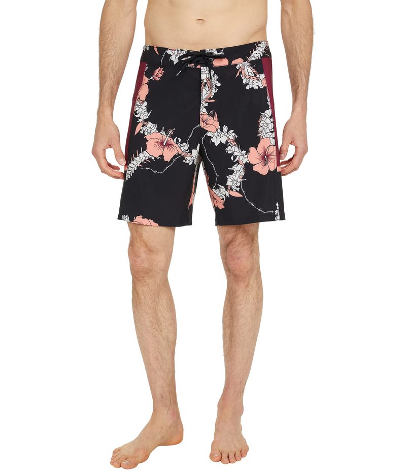 【送料無料】 バンズ メンズ ハーフパンツ・ショーツ 水着 Side Bar 18" Boardshorts Black/Lei'd To Rest