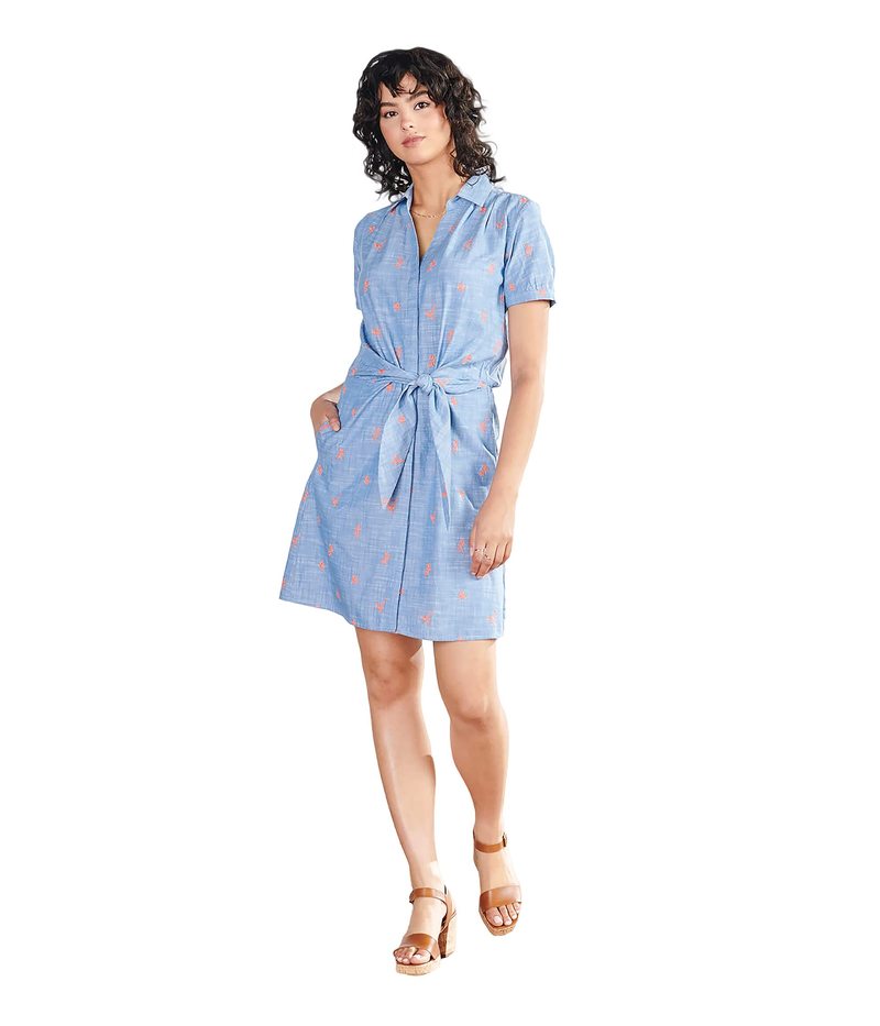 【送料無料】 ハットレイ レディース ワンピース トップス Margot Dress - Embroidered Flowers Embroidered Flowers