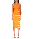 【送料無料】 サンクチュアリー レディース ワンピース トップス Stripes For Days Midi Tangerine/White Stripe